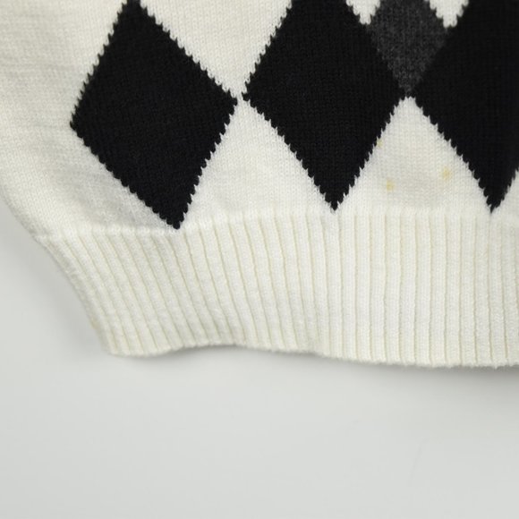 Cream sweater with argyle check - Picture 4 of 5